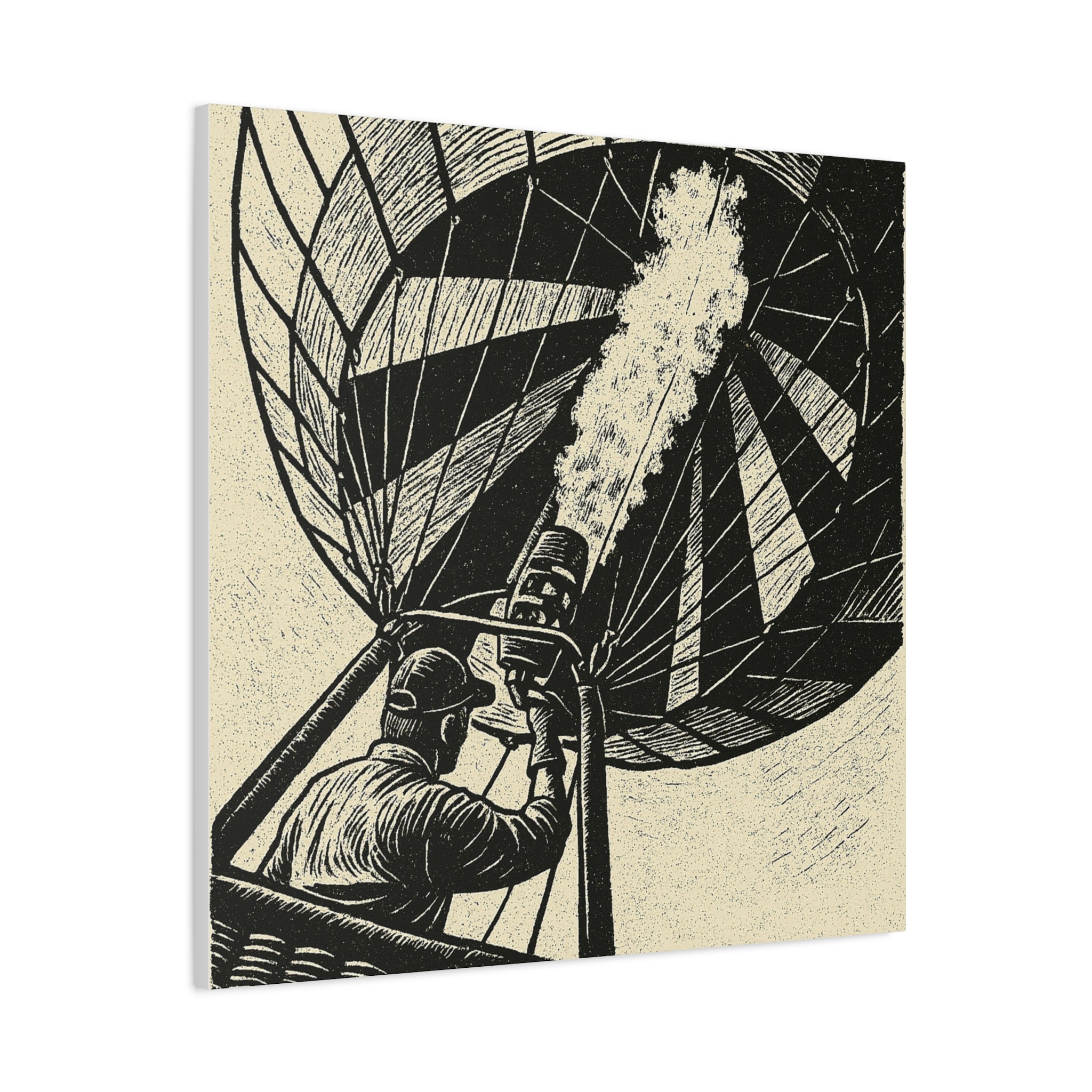 Flaming the Envelope Hot Air Balloon Canvas