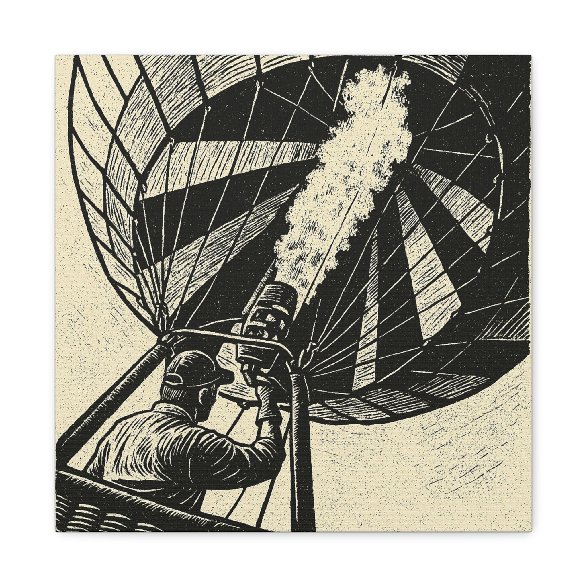 Flaming the Envelope Hot Air Balloon Canvas