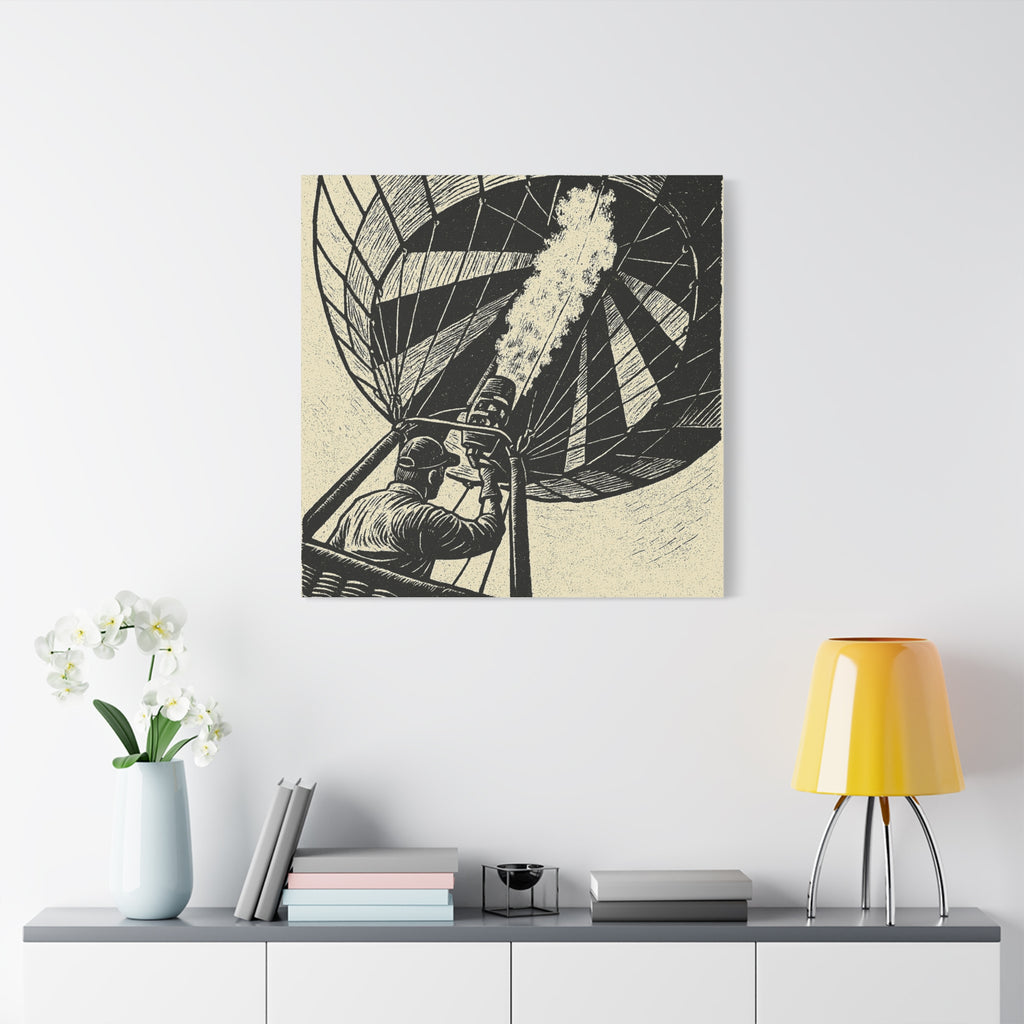 Flaming the Envelope Hot Air Balloon Canvas
