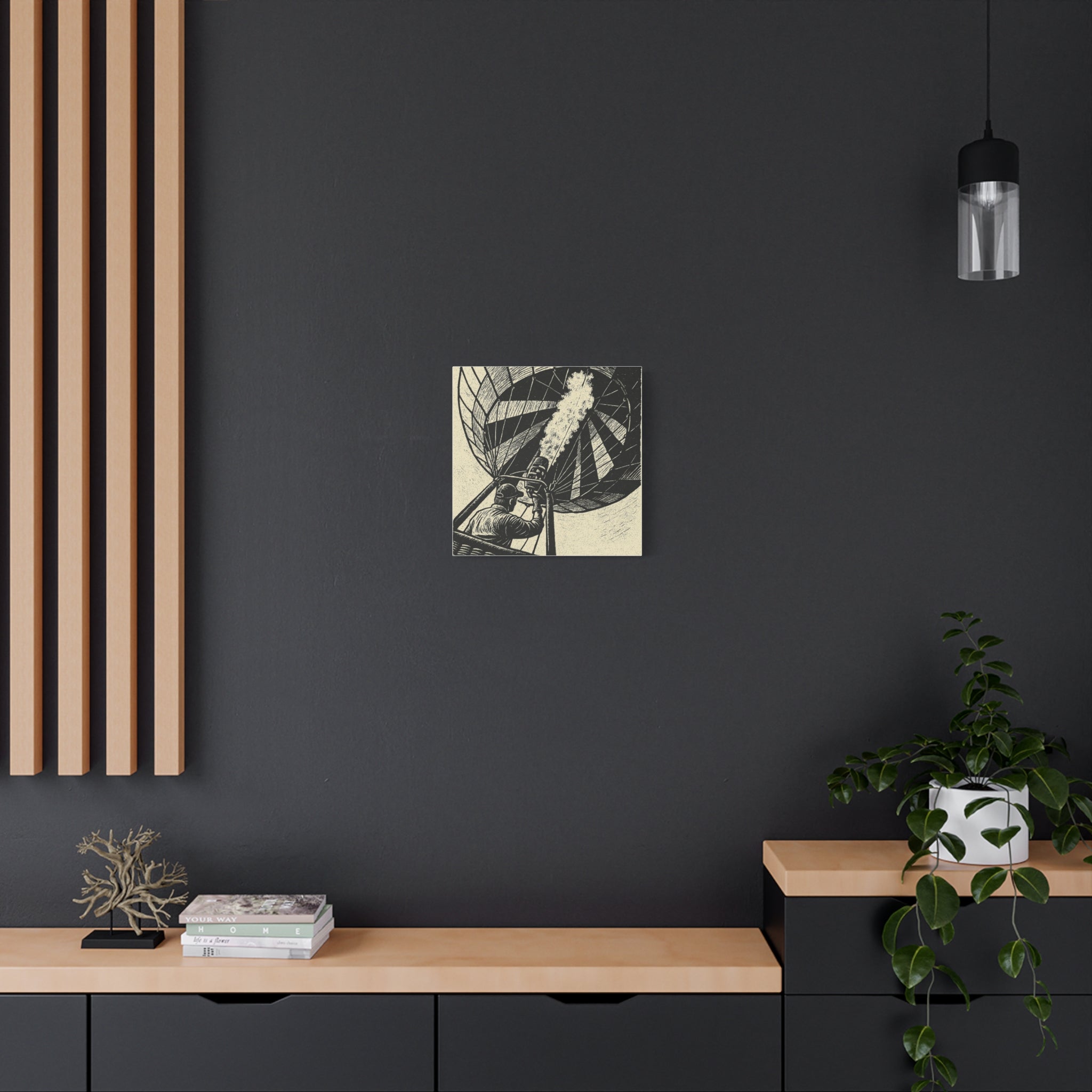 Flaming the Envelope Hot Air Balloon Canvas