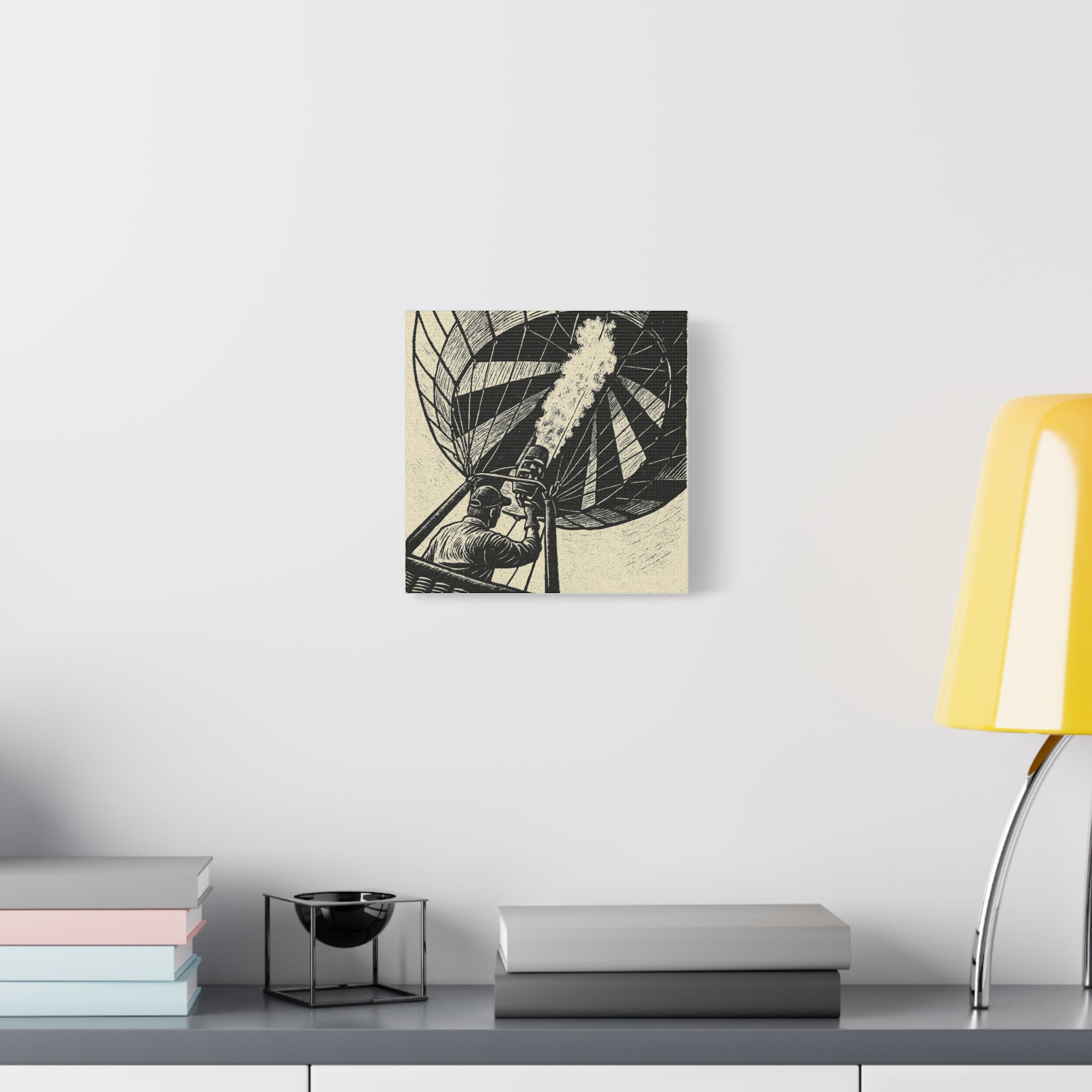 Flaming the Envelope Hot Air Balloon Canvas