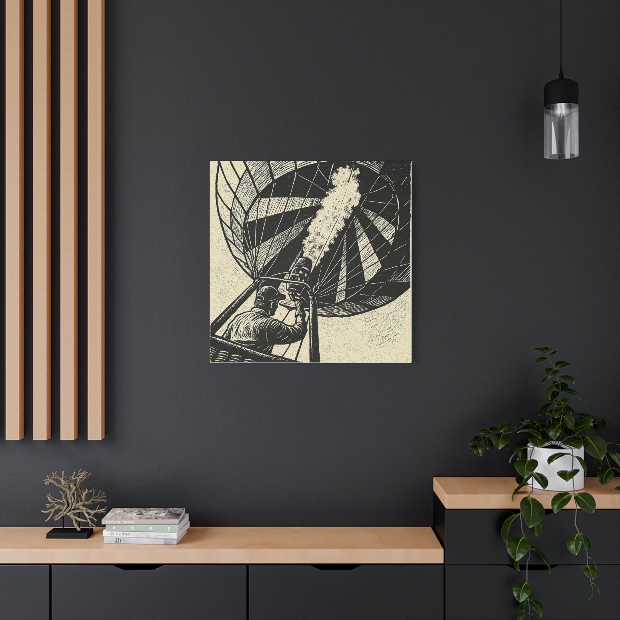 Flaming the Envelope Hot Air Balloon Canvas