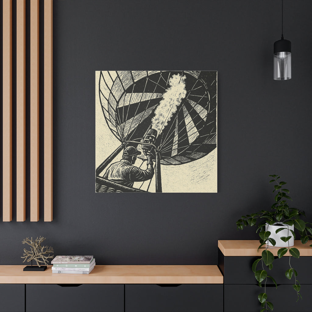 Flaming the Envelope Hot Air Balloon Canvas