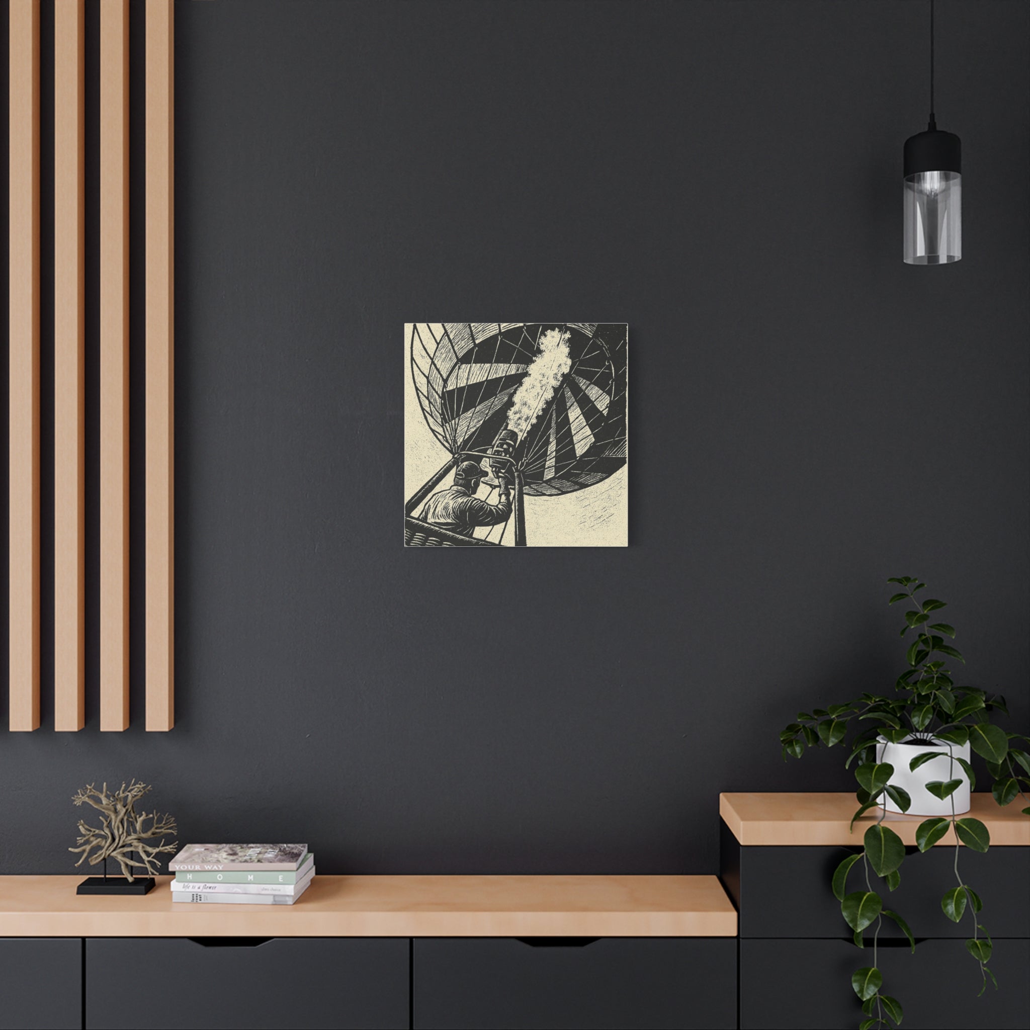 Flaming the Envelope Hot Air Balloon Canvas