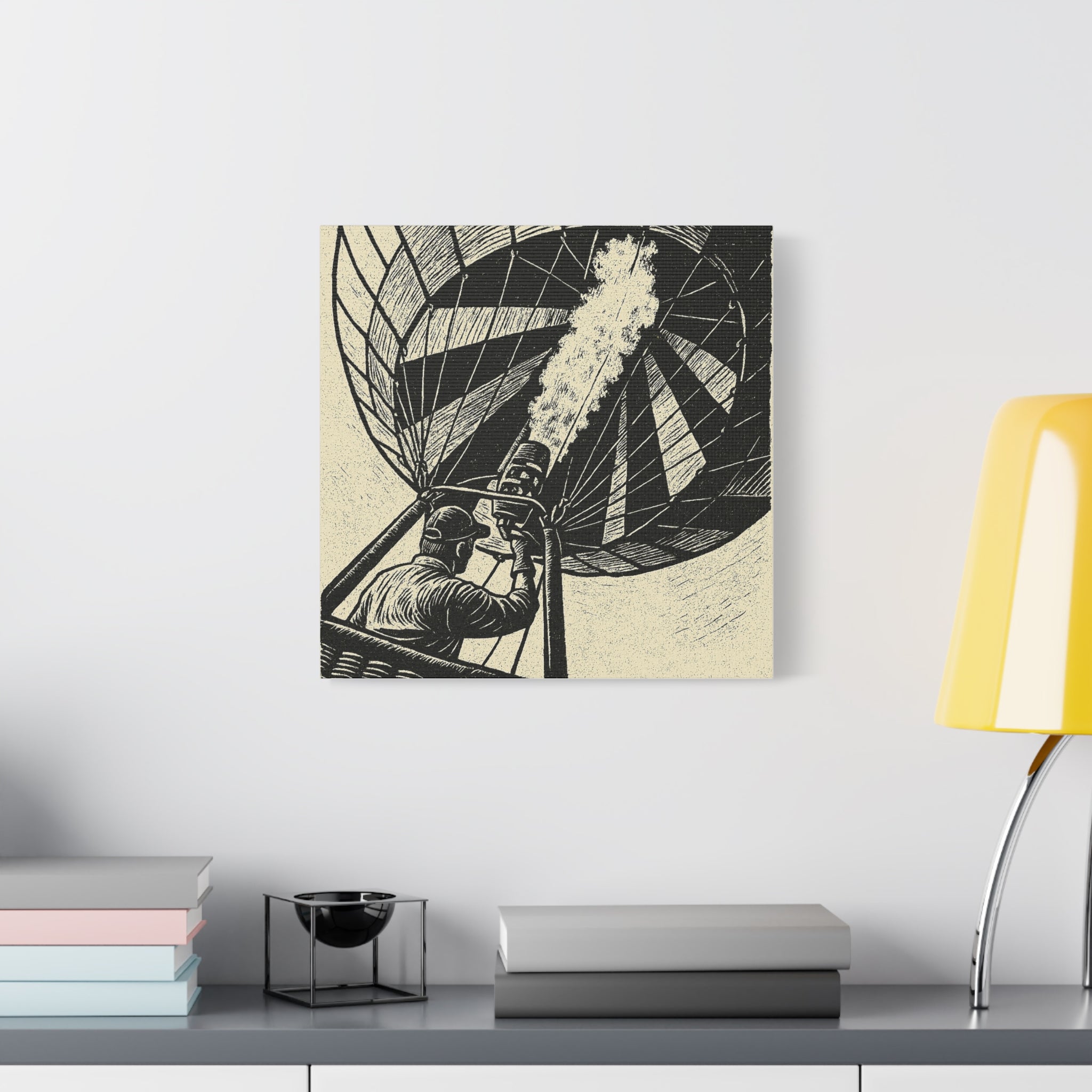Flaming the Envelope Hot Air Balloon Canvas