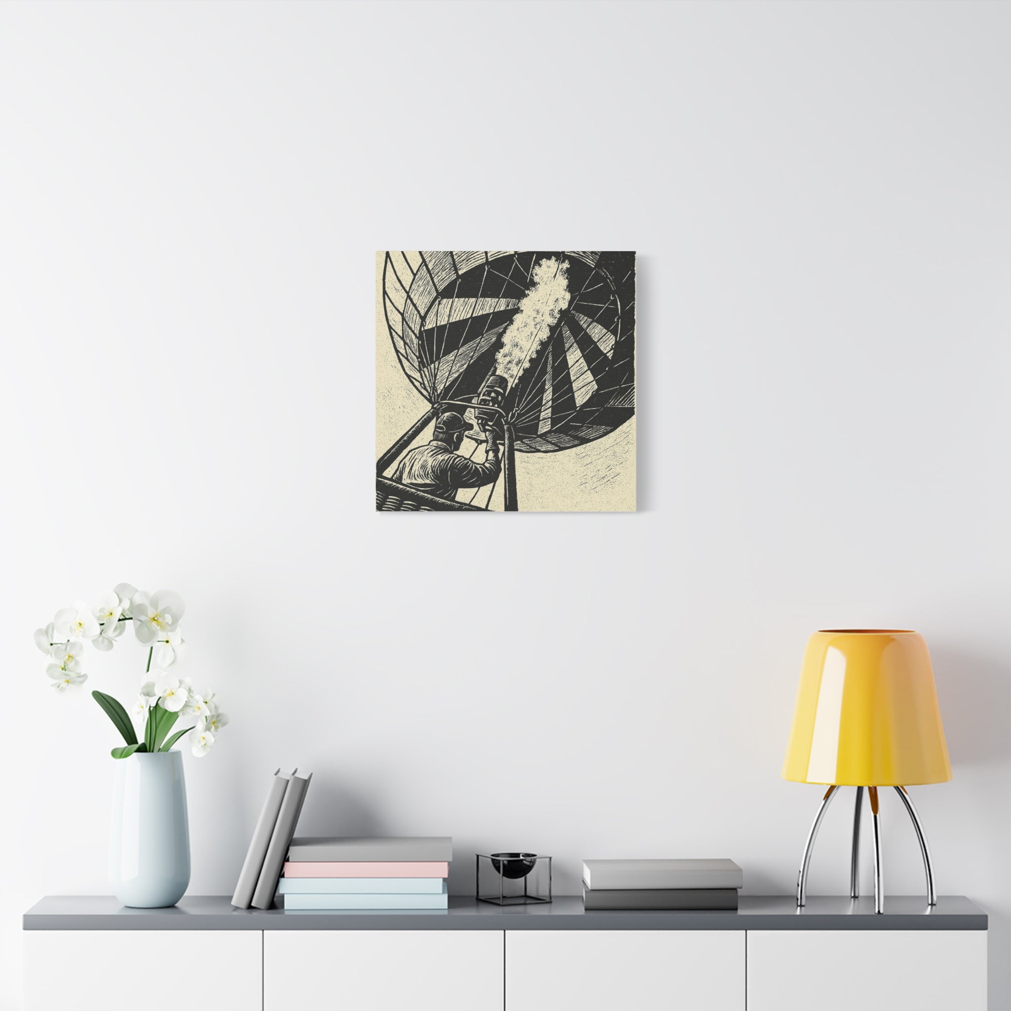 Flaming the Envelope Hot Air Balloon Canvas