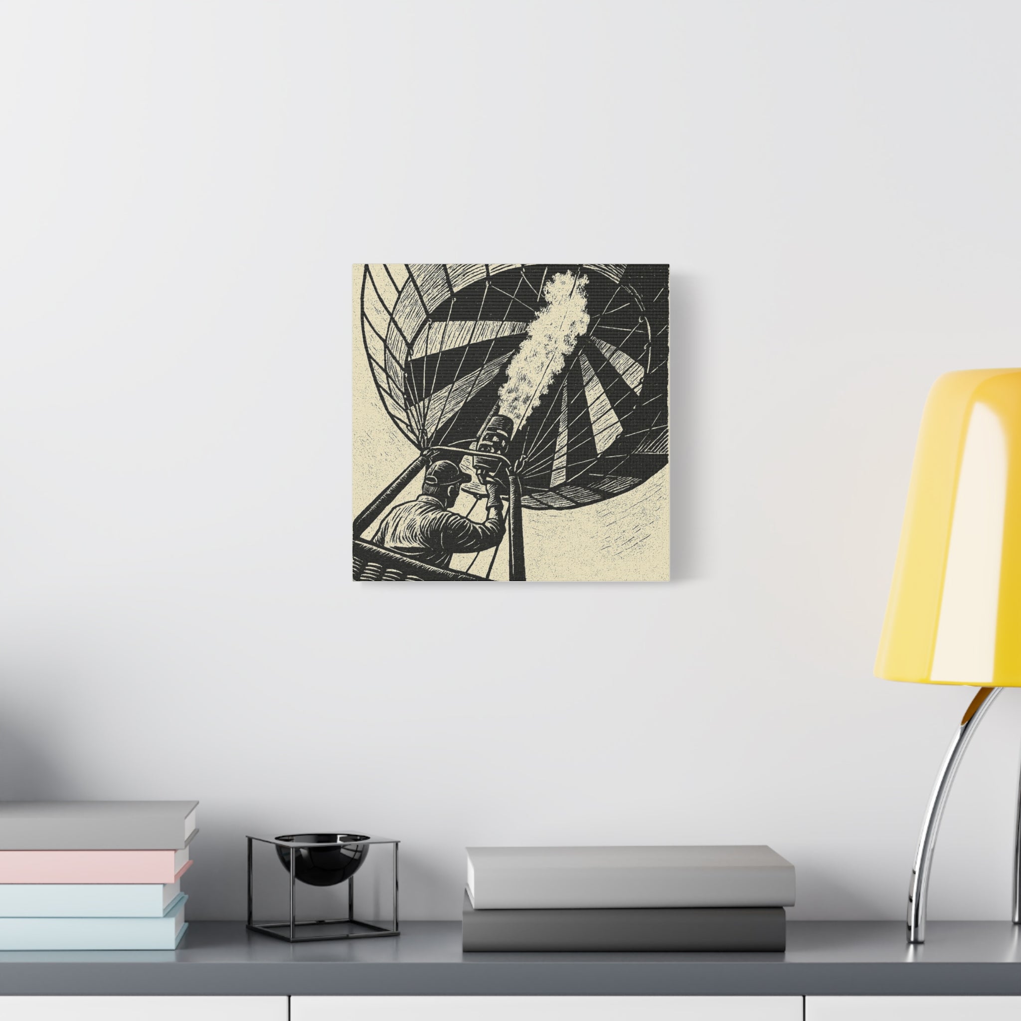 Flaming the Envelope Hot Air Balloon Canvas
