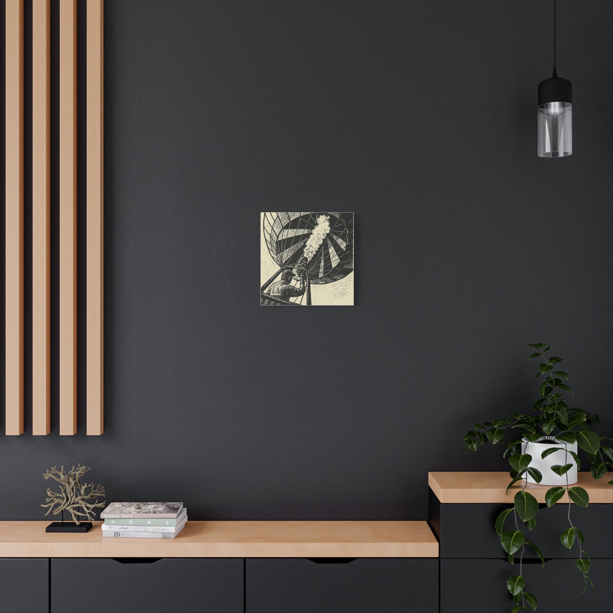Flaming the Envelope Hot Air Balloon Canvas