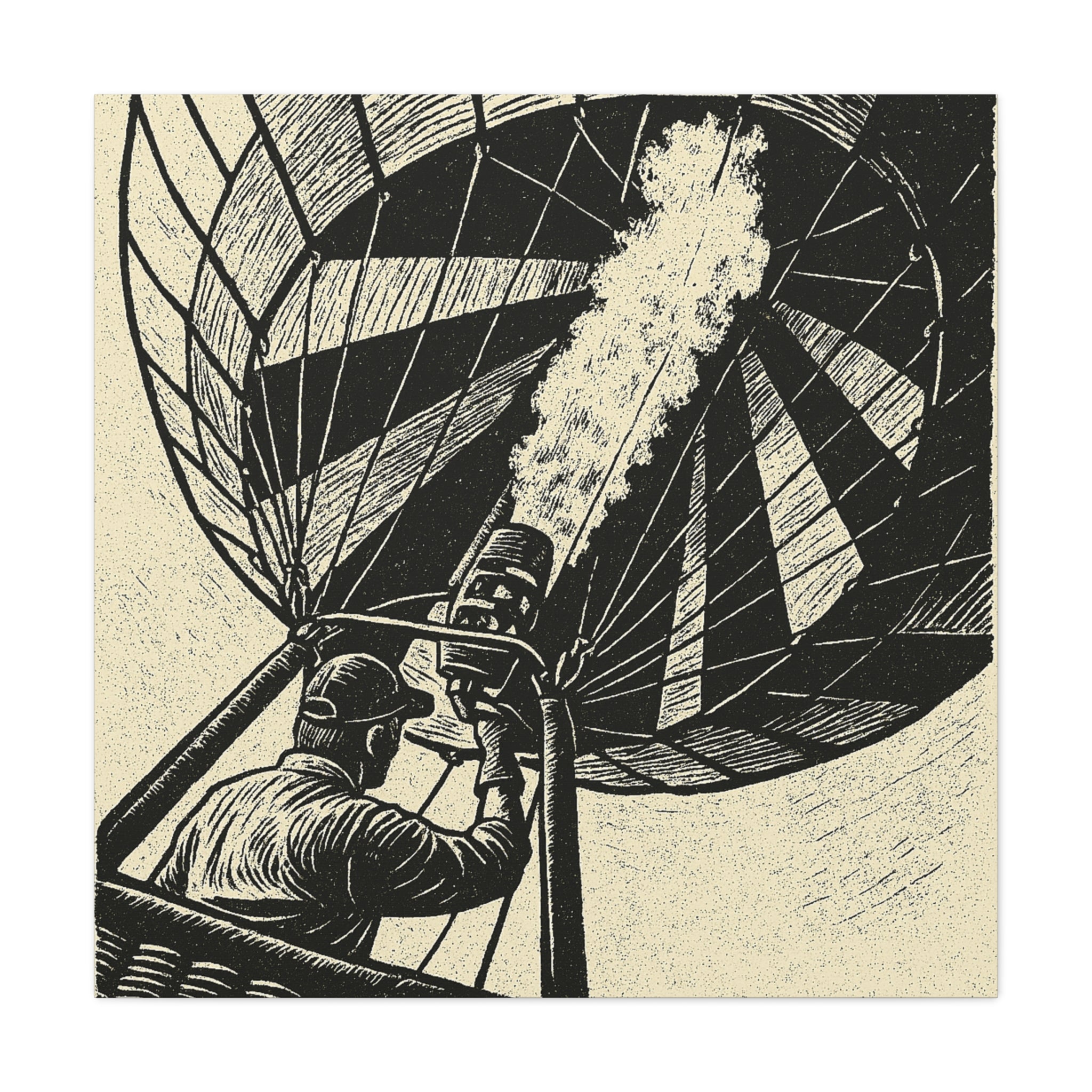 Flaming the Envelope Hot Air Balloon Canvas