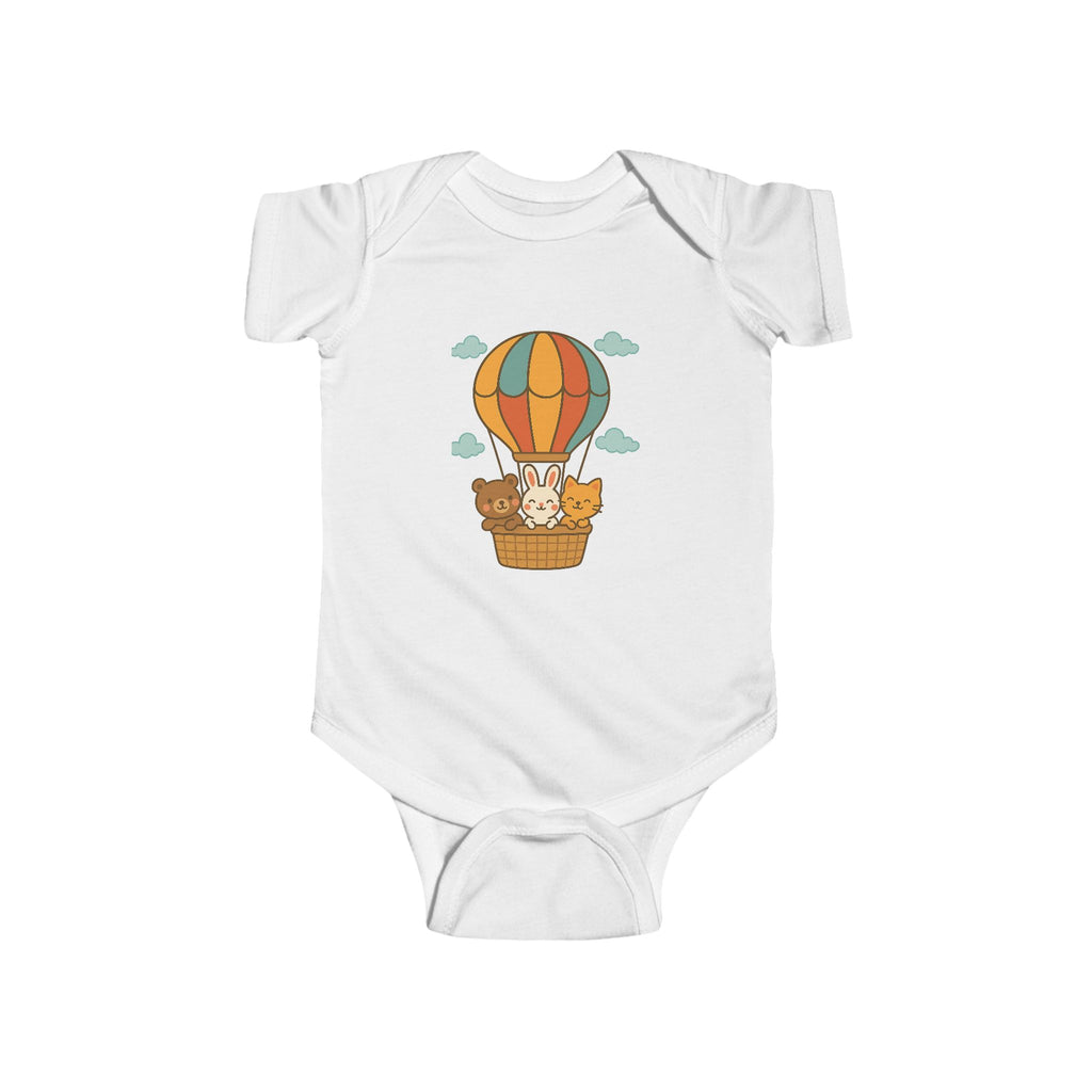 Hot Air Balloon Kittens Infant Bodysuit