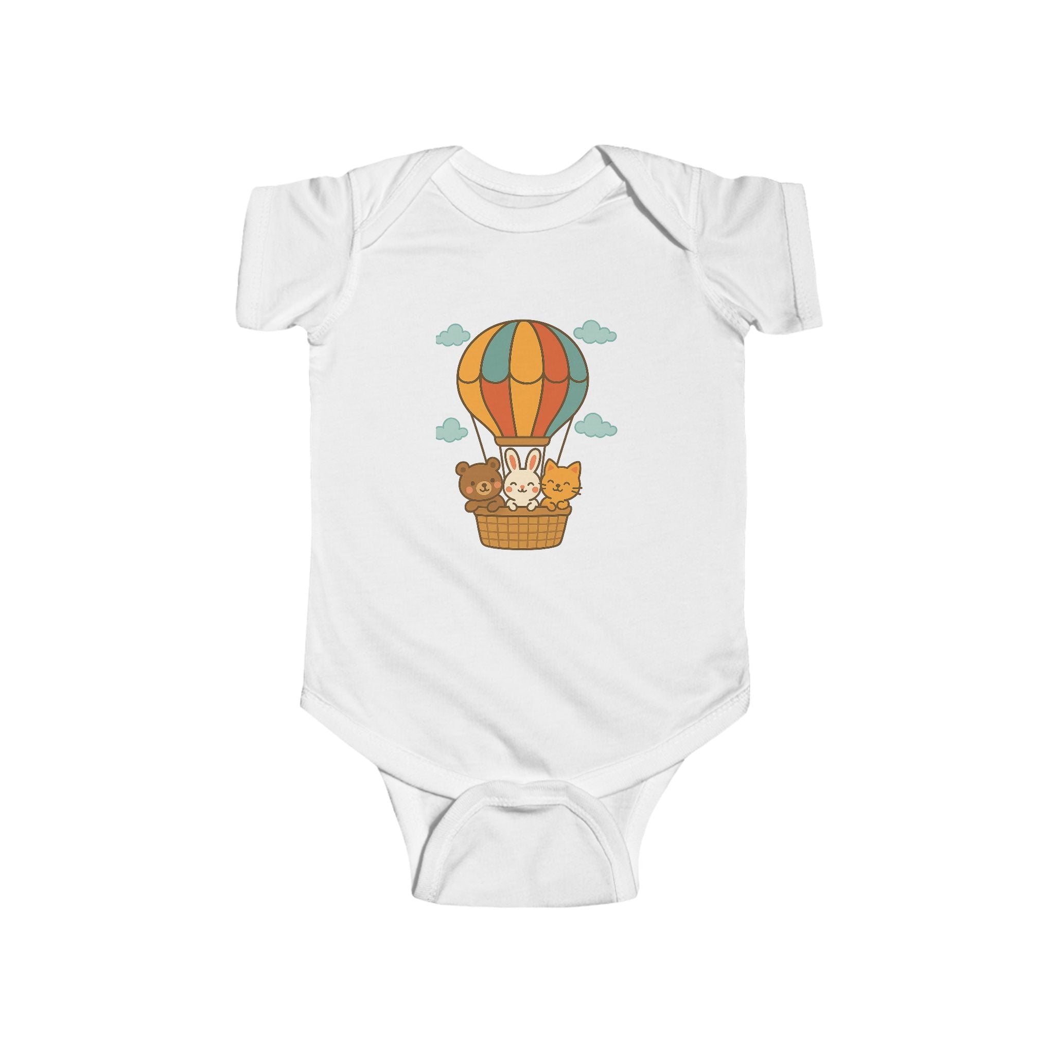 Hot Air Balloon Kittens Infant Bodysuit