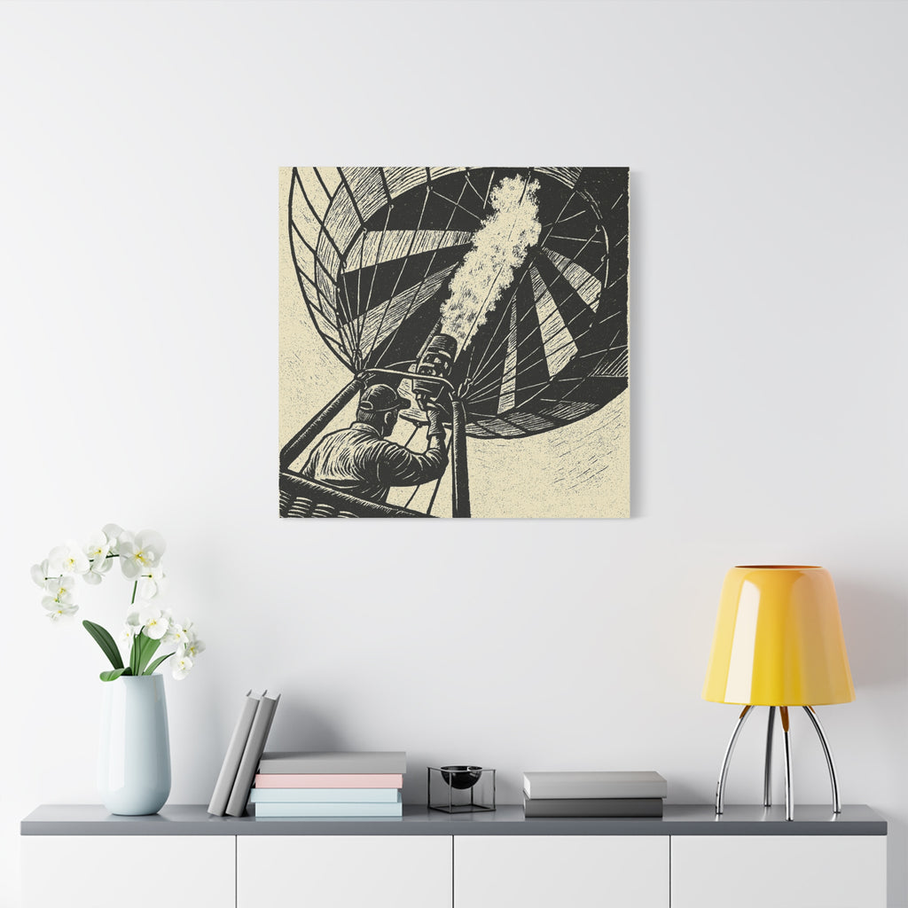 Flaming the Envelope Hot Air Balloon Canvas