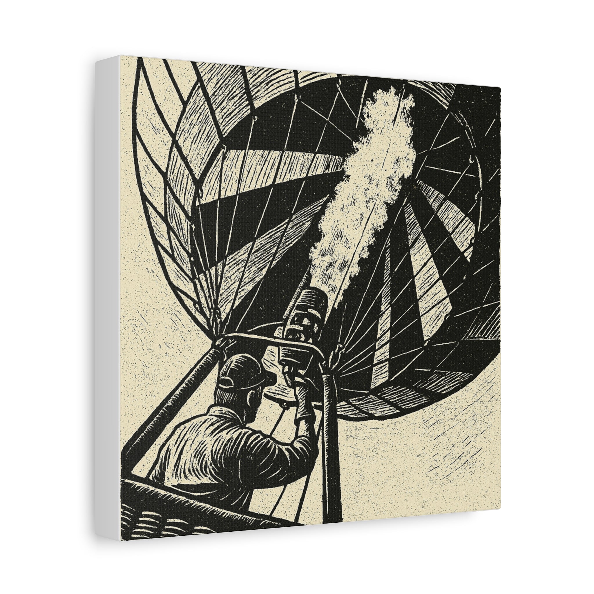 Flaming the Envelope Hot Air Balloon Canvas
