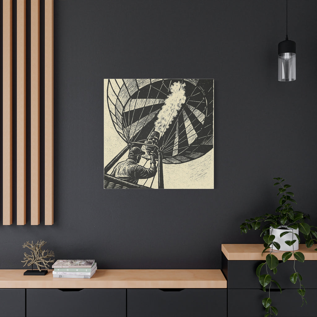 Flaming the Envelope Hot Air Balloon Canvas