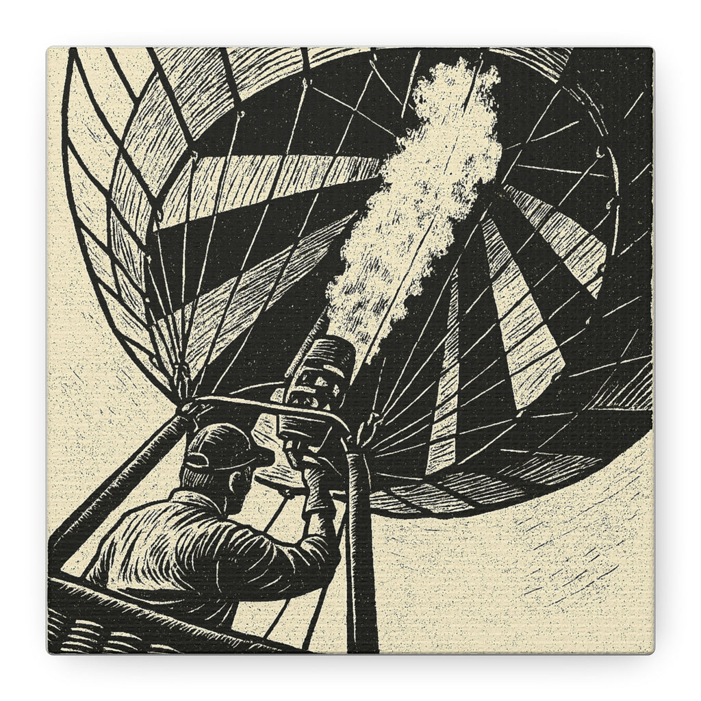 Flaming the Envelope Hot Air Balloon Canvas