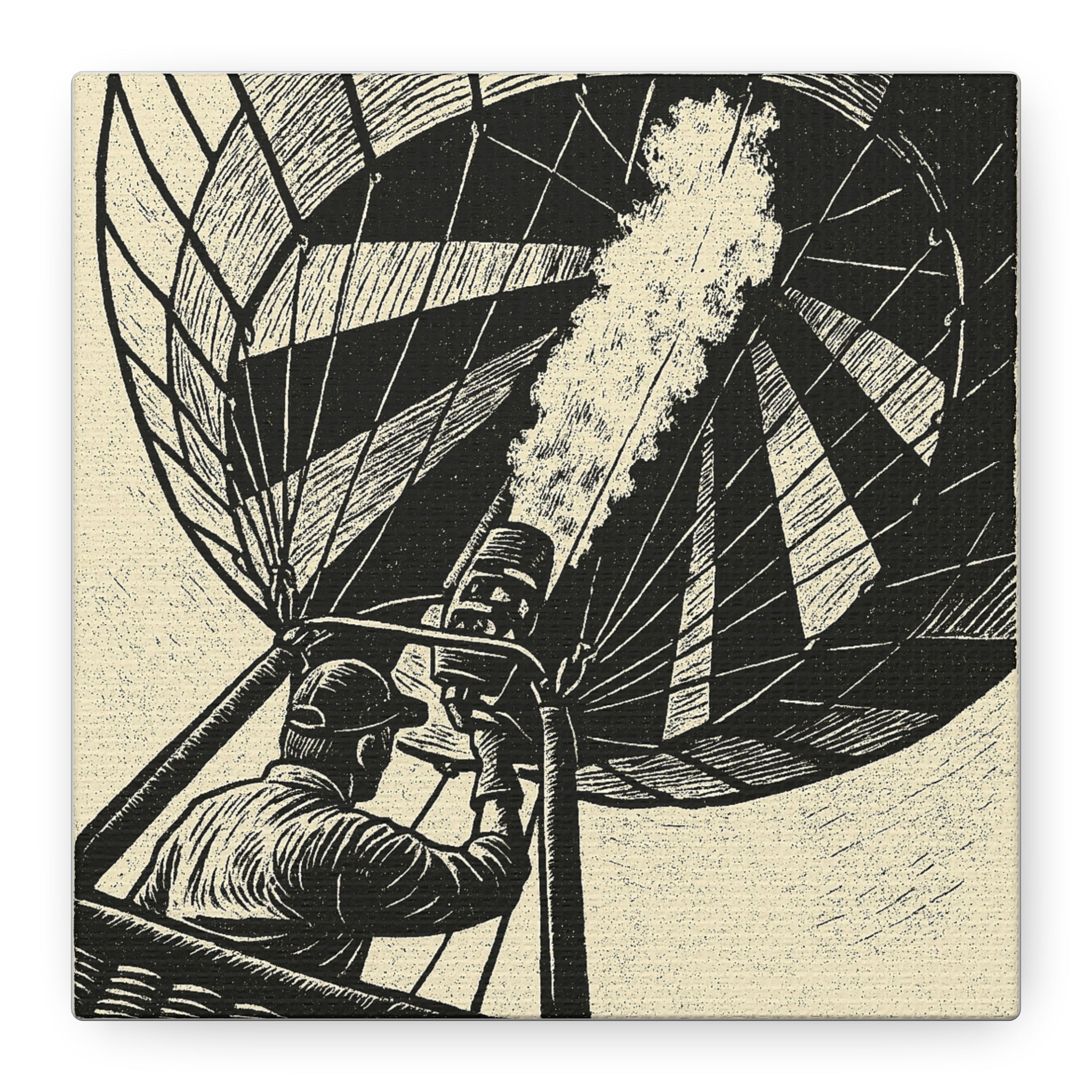 Flaming the Envelope Hot Air Balloon Canvas